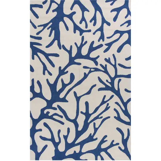 Ivory Or Blue Coral Indoor Area Rug Photo 2