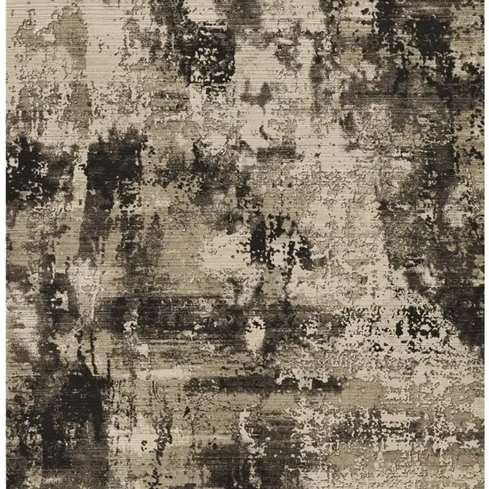 Ivory Or Charcoal Abstract Area Rug Photo 4