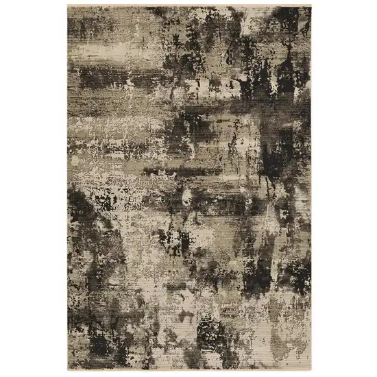 Ivory Or Charcoal Abstract Transitional Indoor Area Rug Photo 2