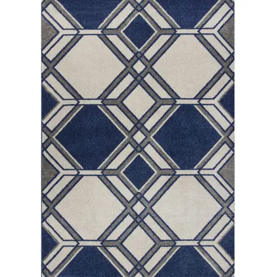 Ivory Or Denim Uv Treated Polypropylene Area Rug Photo 2