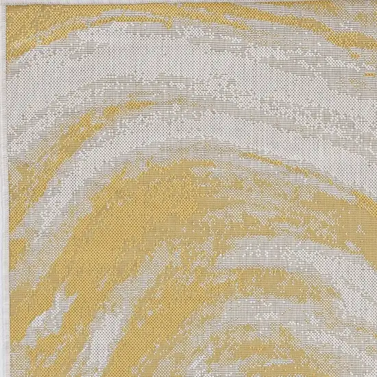 Ivory Or Gold Polypropylene Area Rug Photo 5