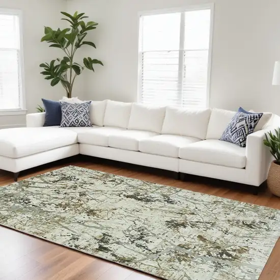 Gold and Ivory Area Rug Photo 1