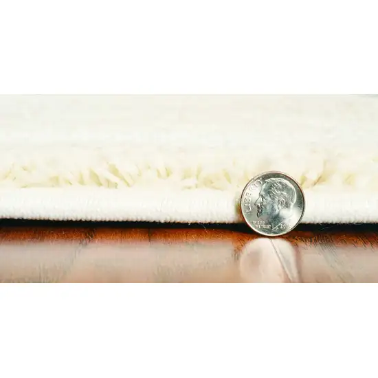 Ivory or Grey Abstract Brushstrokes Runner Rug Photo 5