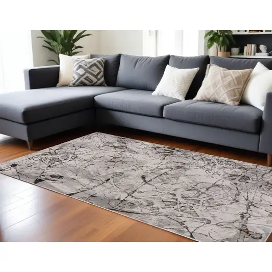 Gray and Ivory Area Rug Photo 1