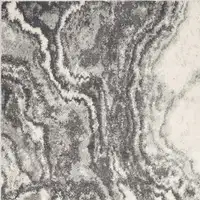 Photo of Ivory or Grey Abstract Marble Design Indoor Area Rug