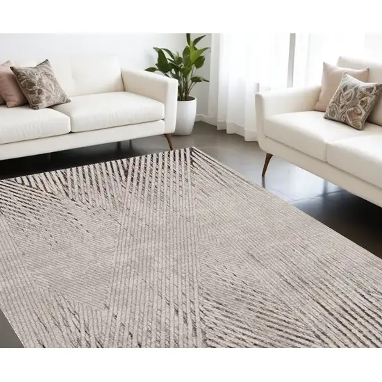 Gray and Ivory Area Rug Photo 1