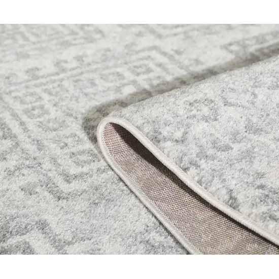 Ivory or Grey Geometric Diamonds Indoor Area Rug Photo 3