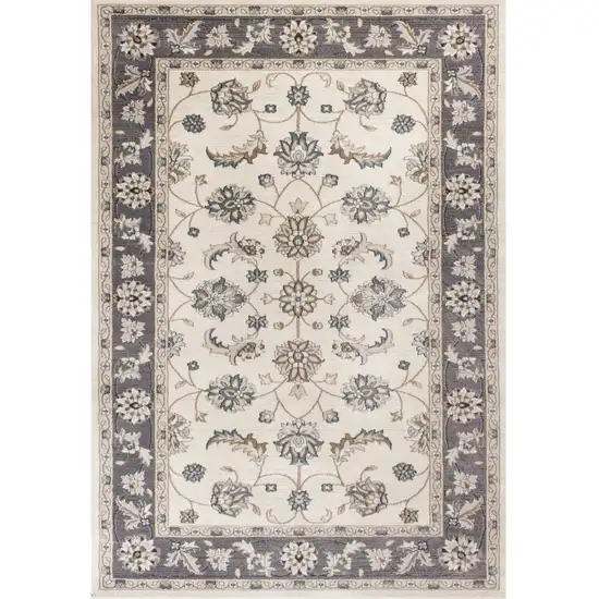 Ivory Or Grey Polypropylene Area Rug Photo 2