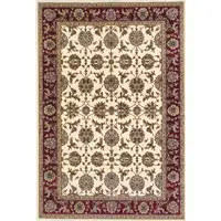 Photo of Ivory or Red Floral Vines Area Rug