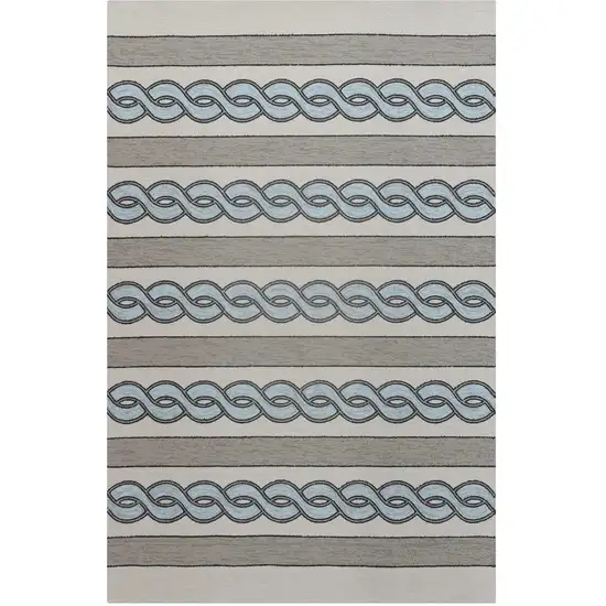 Ivory Or Spa Braid Design Uv Treated Area Rug Photo 2