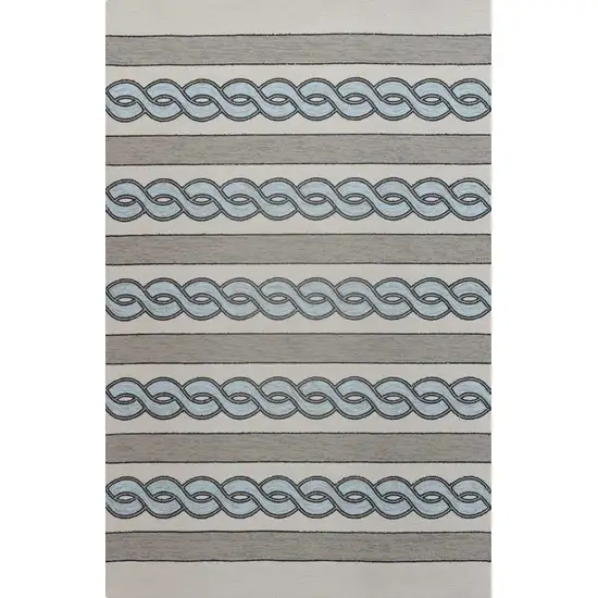 Ivory or Spa Braid Design UV Treated Area Rug Photo 1