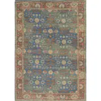 Photo of Jute Blue or  Red Area Rug