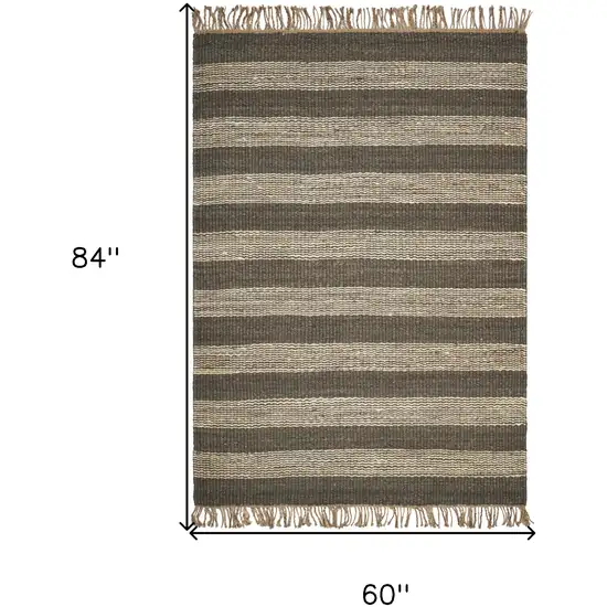 Jute Slate Ivory Area Rug Photo 3