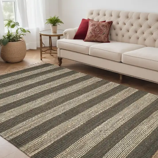 Jute Slate Ivory Area Rug Photo 1