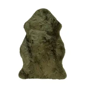 Photo of Khaki Green  New Zealand Natural Sheepskin Rug