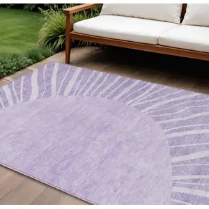 Photo of Lavender And Purple Abstract Washable Indoor Outdoor Area Rug