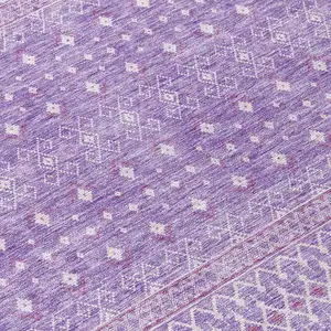 Photo of Lavender And Purple Tribal Washable Indoor Outdoor Area Rug