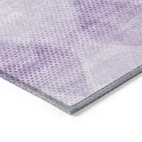 Photo of Lavender Geometric Washable Non Skid Indoor Outdoor Area Rug