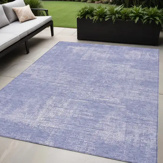 Lavender Purple And Lilac Abstract Washable Indoor Outdoor Area Rug Photo 1