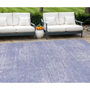 Photo of Lavender Purple And Lilac Abstract Washable Indoor Outdoor Area Rug