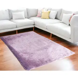 Photo of Lavender Shag Hand Tufted Area Rug