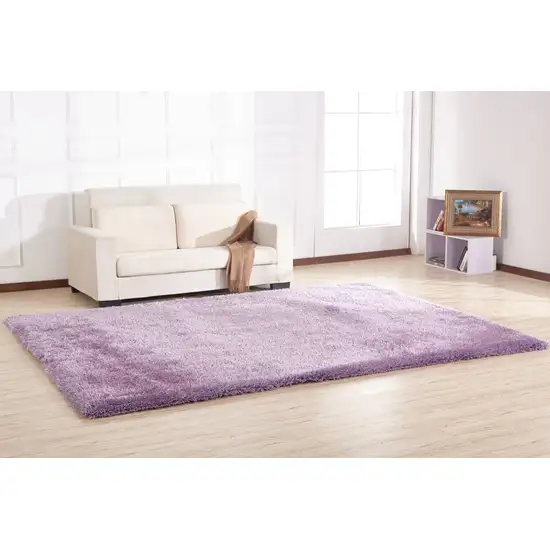 Lavender Shag Hand Tufted Area Rug Photo 7