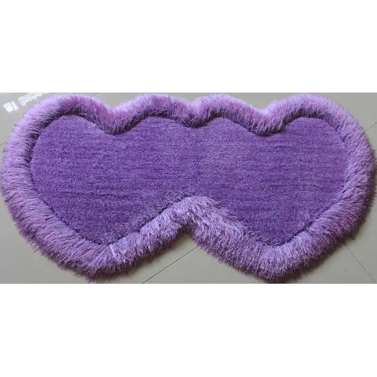 Lavender Shag Hand Tufted Area Rug Photo 4