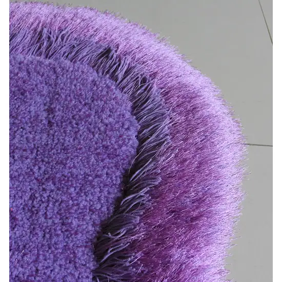 Lavender Shag Hand Tufted Area Rug Photo 4