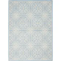 Photo of Light Blue Floral Power Loom Area Rug