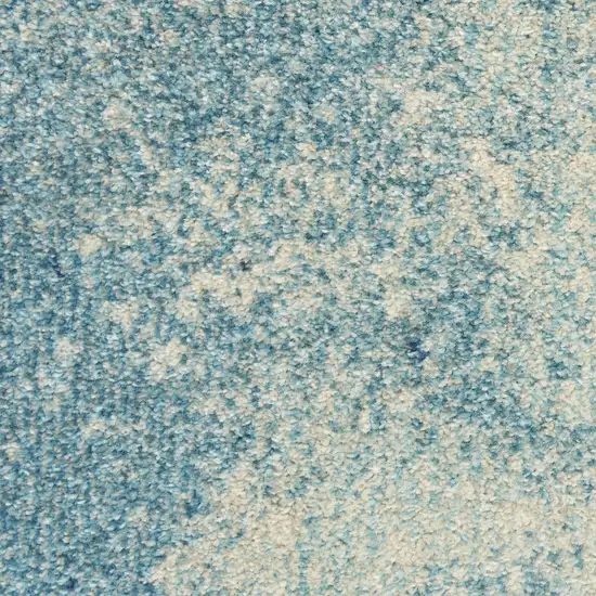 Blue And Ivory Abstract Area Rug Photo 8