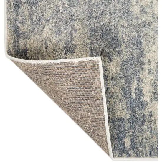 Light Gray Abstract Power Loom Area Rug Photo 4