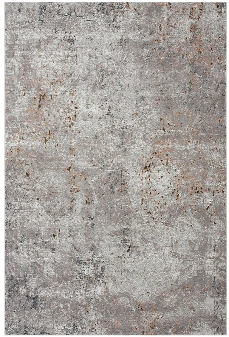 Light Gray Modern Abstract Area Rug Photo 1