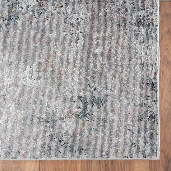 Light Gray Modern Abstract Area Rug Photo 4