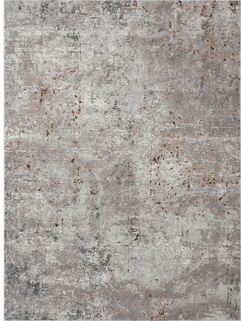 Light Gray Modern Abstract Area Rug Photo 1