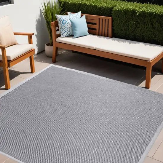 5' Light Gray Square Indoor Outdoor Area Rug Photo 1