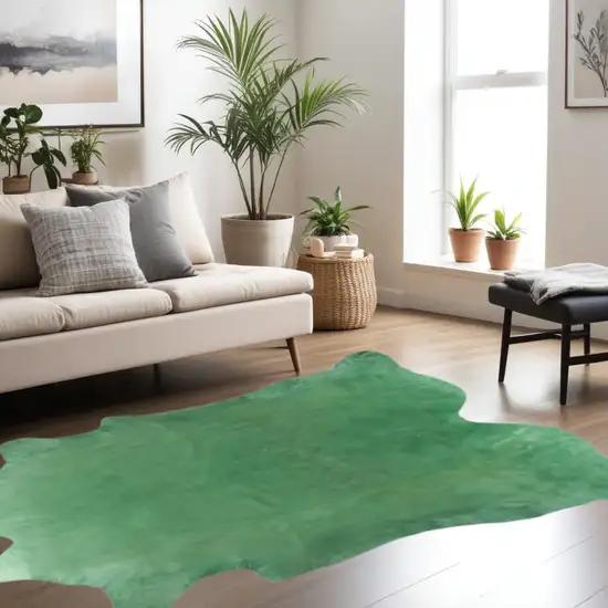 Green Cowhide Cowhide Area Rug Photo 1