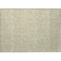 Photo of Light Green Damask Washable Non Skid Indoor Outdoor Area Rug