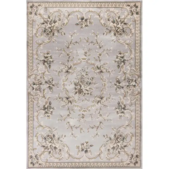 Light Grey Polypropylene Area Rug Photo 2