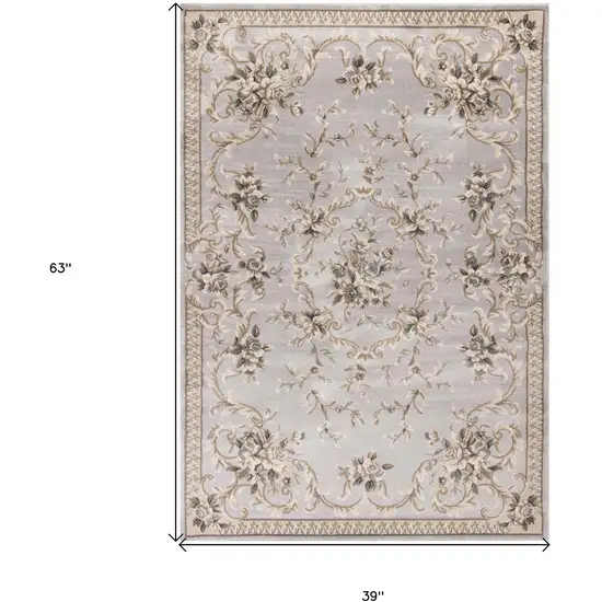 Light Grey Polypropylene Area Rug Photo 3