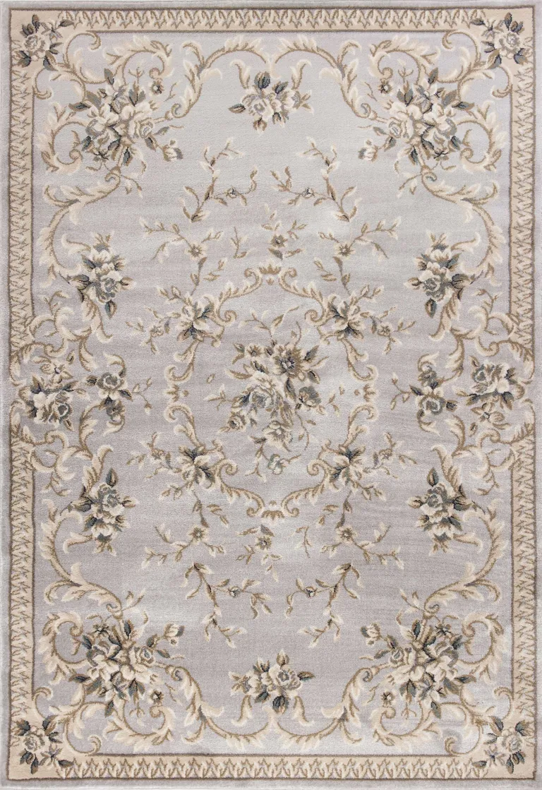 Light Grey Polypropylene Area Rug Photo 1