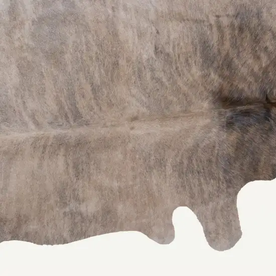 Light Taupe And Brown Exotic Cowhide  Rug Photo 4