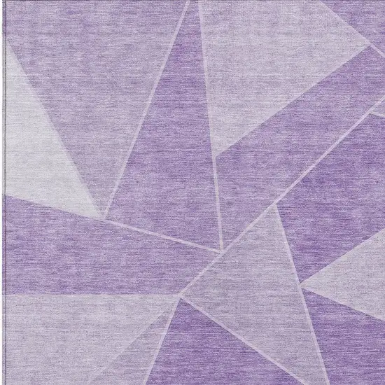 Lilac And Purple Geometric Washable Indoor Outdoor Area Rug Photo 4