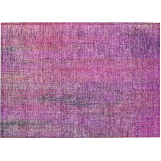 Lilac Striped Washable Non Skid Indoor Outdoor Area Rug Photo 4