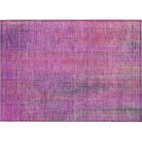 Lilac Striped Washable Non Skid Indoor Outdoor Area Rug Photo 2