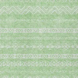 Photo of Lime Green And Green Southwestern Washable Indoor Outdoor Area Rug