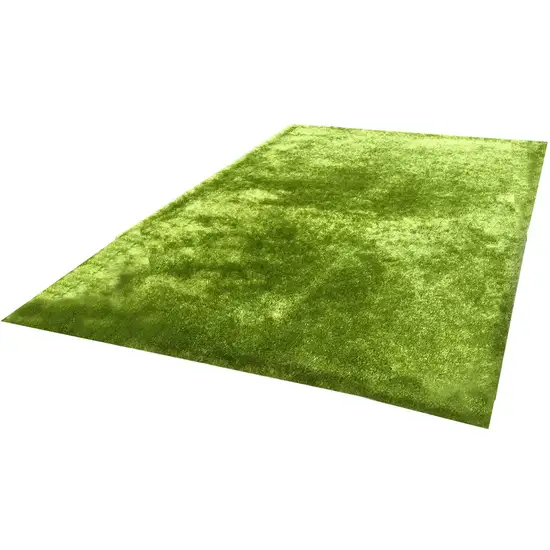 Lime Green Shag Hand Tufted Area Rug Photo 2