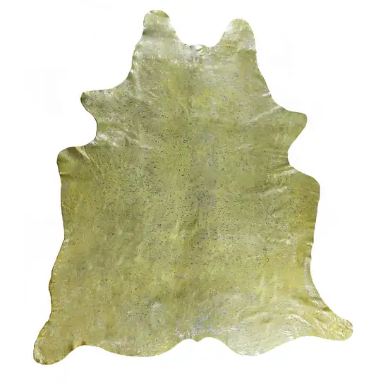 Lime and Silver Cowhide - Area Rug Photo 2