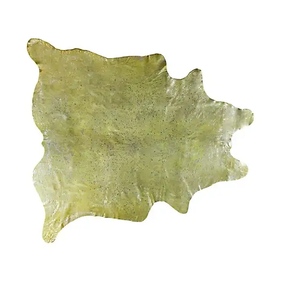 Lime and Silver Cowhide - Area Rug Photo 1