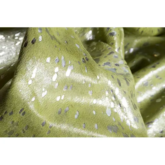 Lime and Silver Cowhide - Area Rug Photo 3