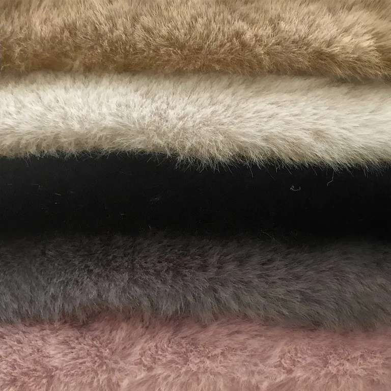 Luxe Faux Rabbit Fur Rectangular Rug    - Grey Photo 4
